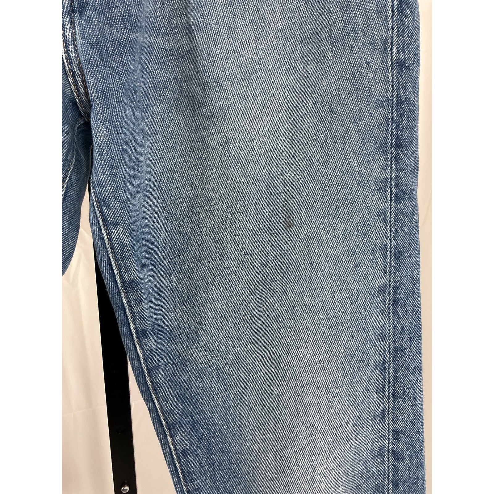 Re/Done High-Rise Blue Cotton Straight Leg Jeans Size 28