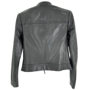 Michael Kors Sleek Black Moto Jacket Size S