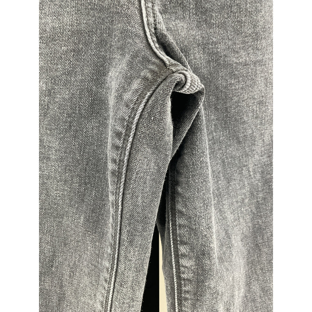 Favorite Daughter 'The Jordie' Black Cotton Super High Rise Wide Leg Denim Jean Size 25