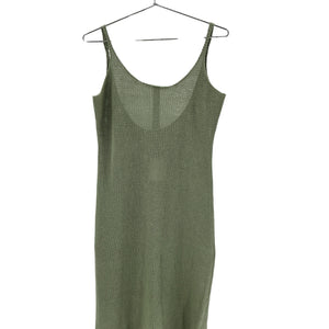 Onia Textured Green Scoop Neck Maxi Dress Size M
