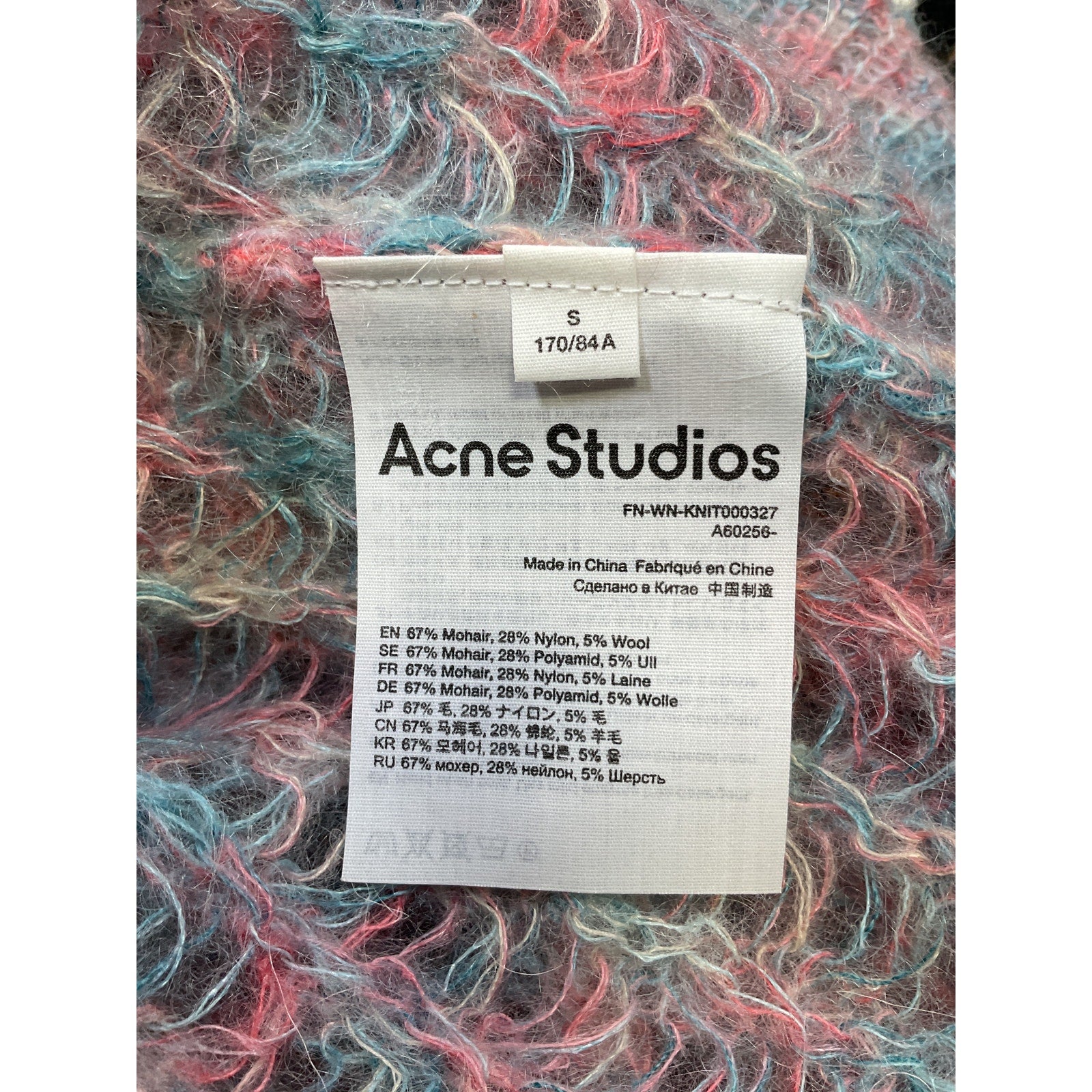 Acne Studios 'Mohair' Pink Mohair Sweater Size S
