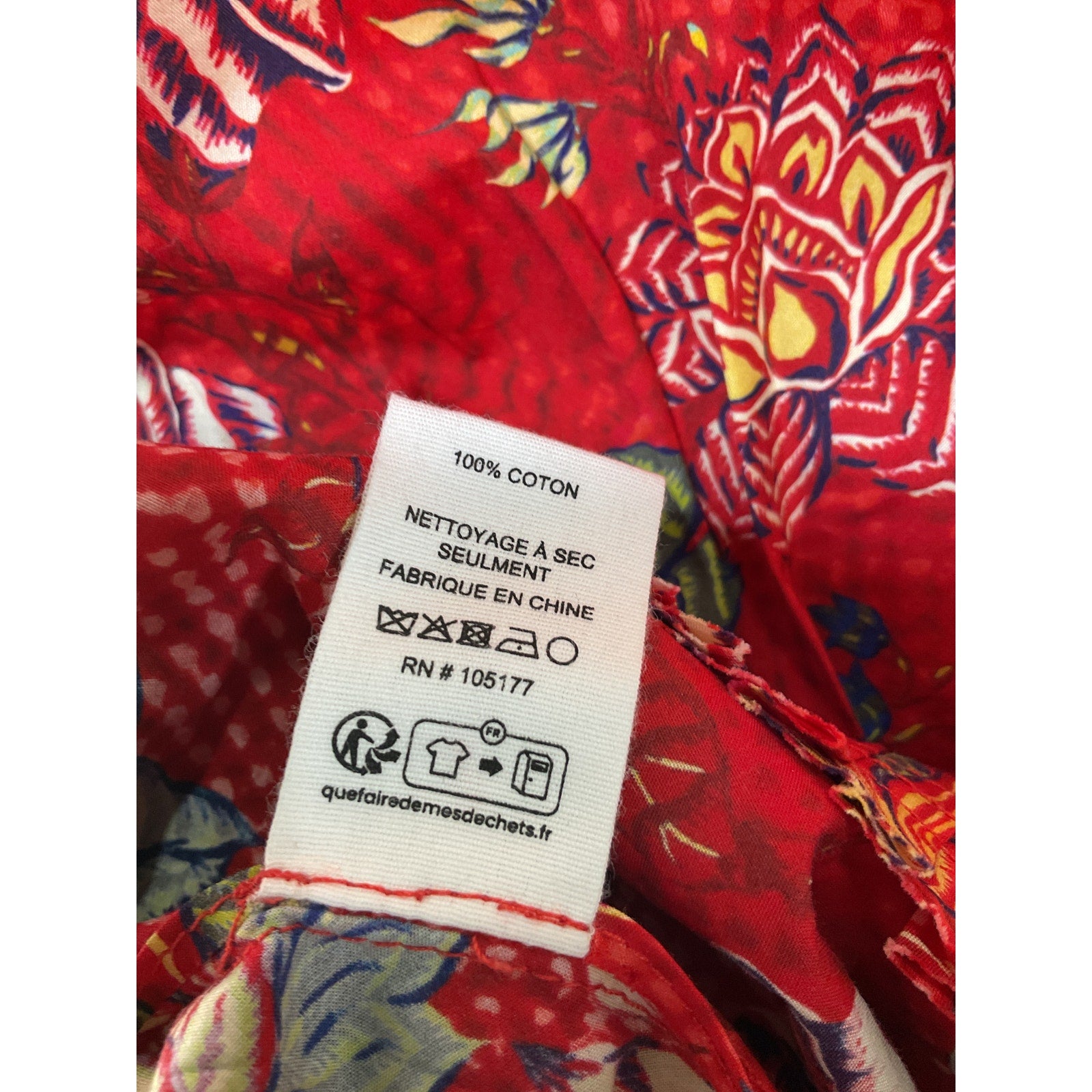 Ulla Johnson 'Ivy' Red Poplin Tank Size 2