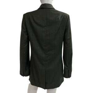 Rag & Bone Tailored Green Check Herringbone Blazer Size 6