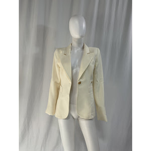 Smythe 'Classic' White Duchess Blazer Size 10