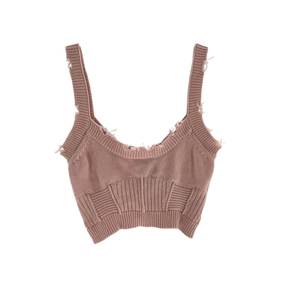 Retrofête Distressed Cintz Rose Lizzie Knit Tank Size XS