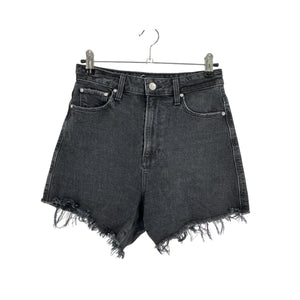 Paige Distressed Black Noella Denim Shorts Size 26