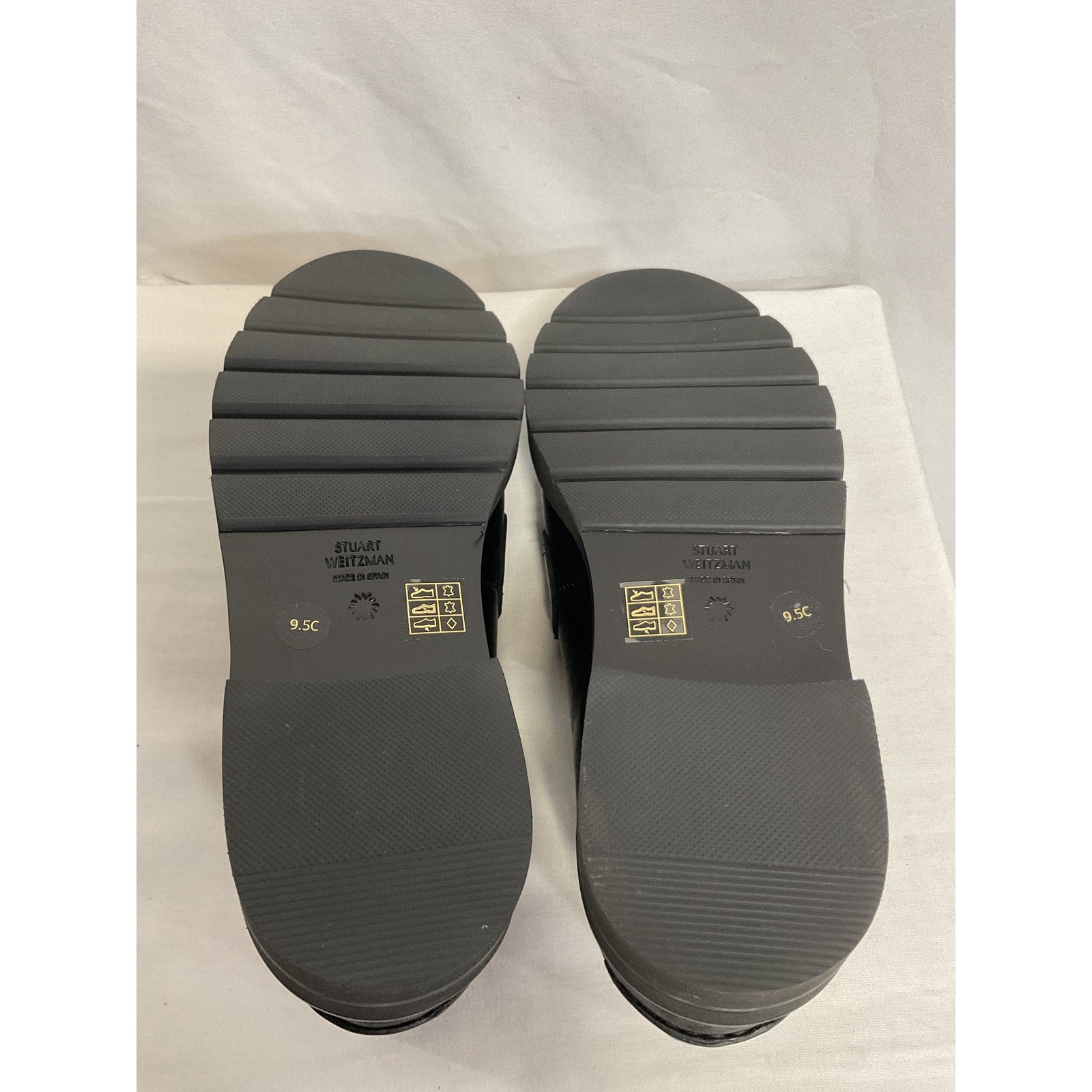 Stuart Weitzman 'Parker' Black Lift Loafer Size 9.5
