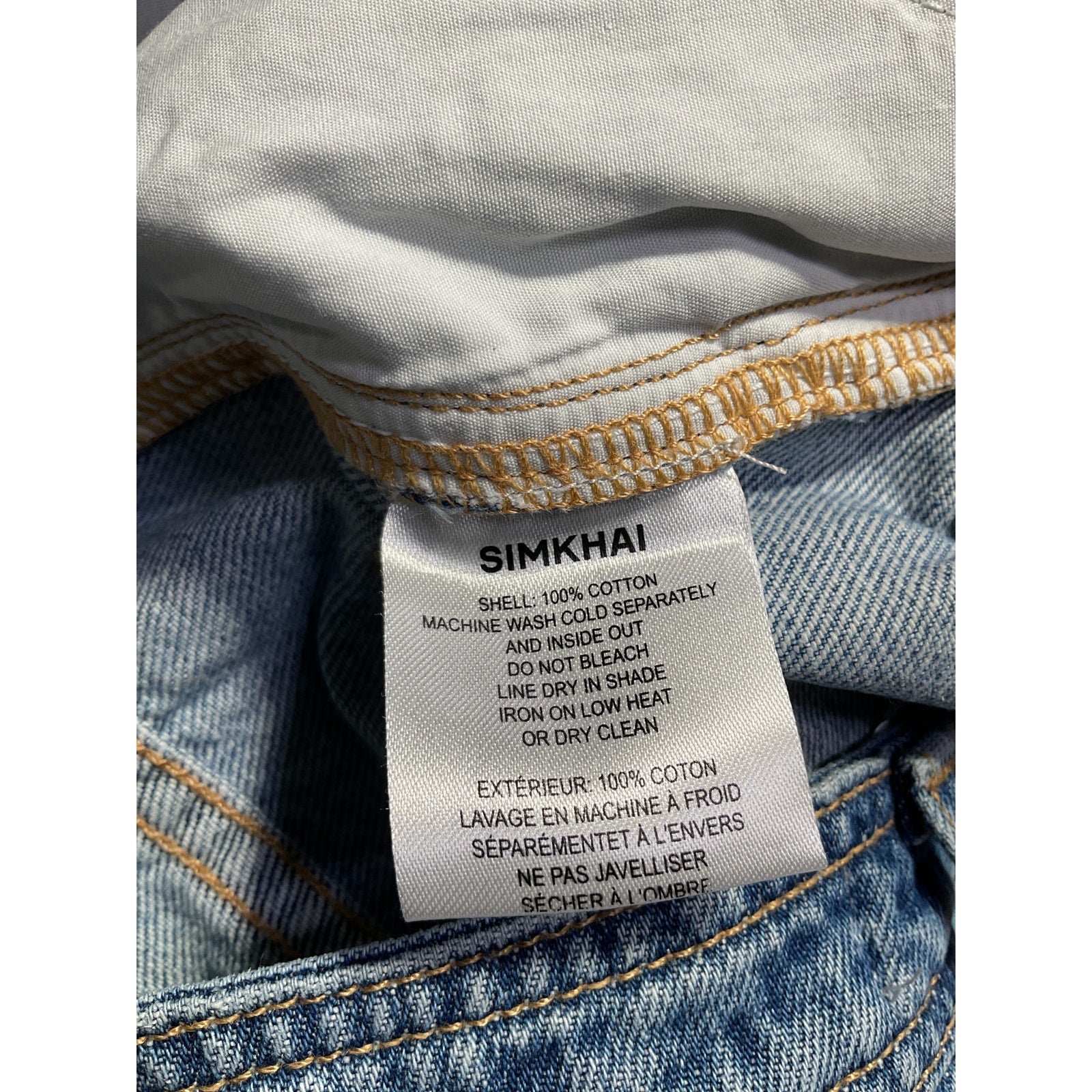 Simkhai 'Molly' Blue Cotton Mini Skort Size 25