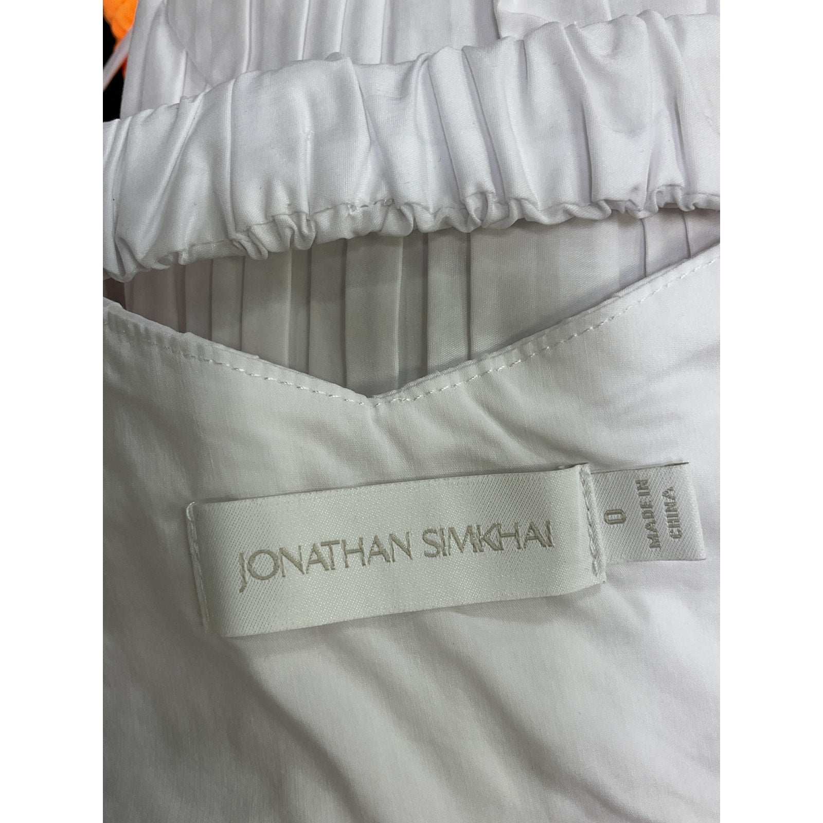 Simkhai 'Lottie' White Poplin Halterneck Crop Top Size 0