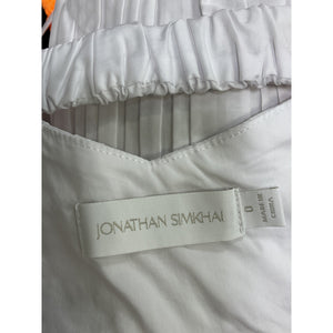 Simkhai 'Lottie' White Poplin Halterneck Crop Top Size 0