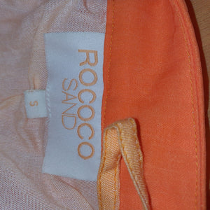Rococo Sand Ombre Orange Georgette Maxi Skirt Size S