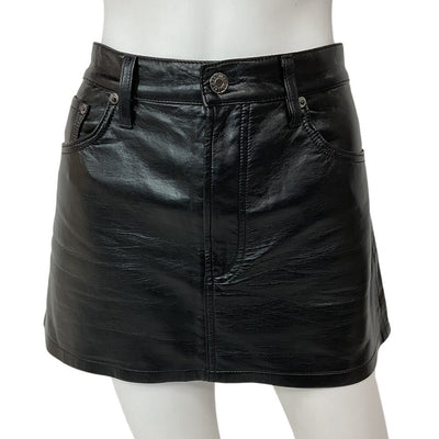 Agolde Sleek Detox Black Liv Mini Skirt Size 30