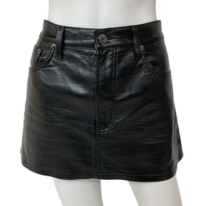 Agolde Sleek Detox Black Liv Mini Skirt Size 30