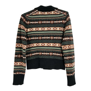 Vince Fair Isle Multicolor Polo Sweater Size S