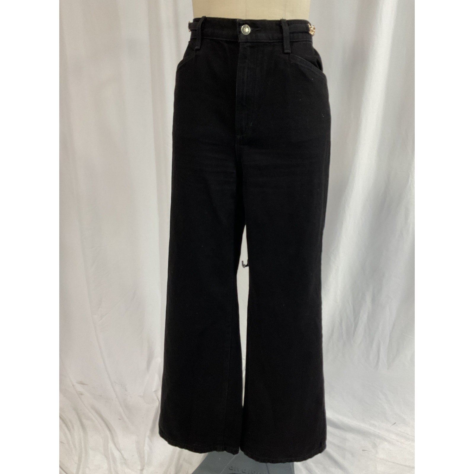 Favorite Daughter 'The Fancy' Black Mischa Wide Leg Denim Jeans Size 29 - NWT