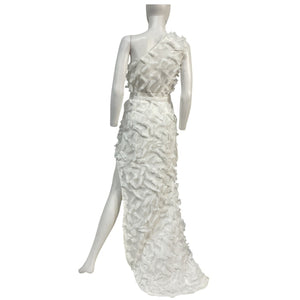 Elliatt Ruffled White Marcia Gown Size M