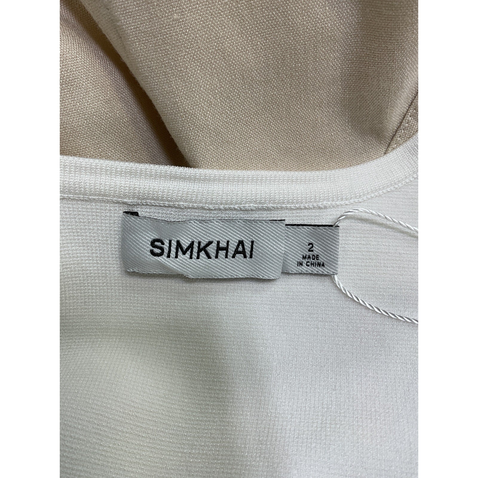 Simkhai 'Camden' Beige Linen Tank Midi Dress Size 2