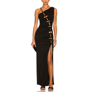 Nicholas Ruched Black Prisha Gown Size 0