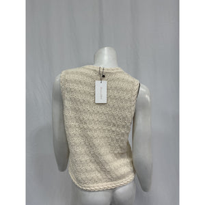 Line & Dot 'Riya' White Polyester Sweater Vest Size M - NWT