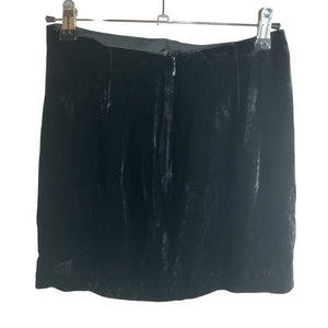 Reformation Velvet Black Veranda Mini Skirt Size 2