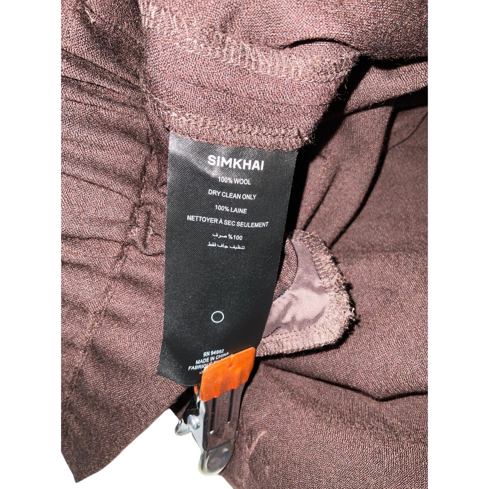 Simkhai 'Tavar' Brown Wool Pant Size 8