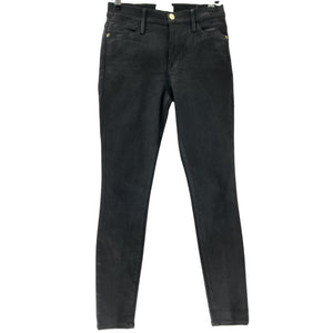 Frame Coated Black Le High Skinny Denim Jeans Size 27