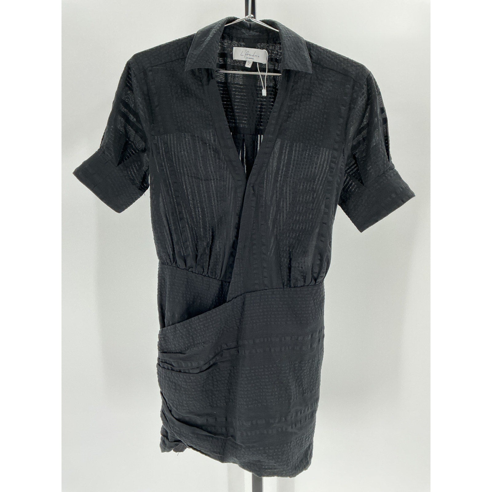 L'Academie 'The Court' Black Cotton Mini Dress Size XS