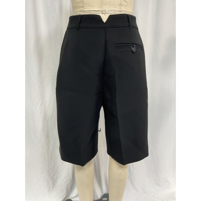 Jacquemus 'Ovalo' Black Polyester Pleated Crepe Shorts Size 2 US / FR 34