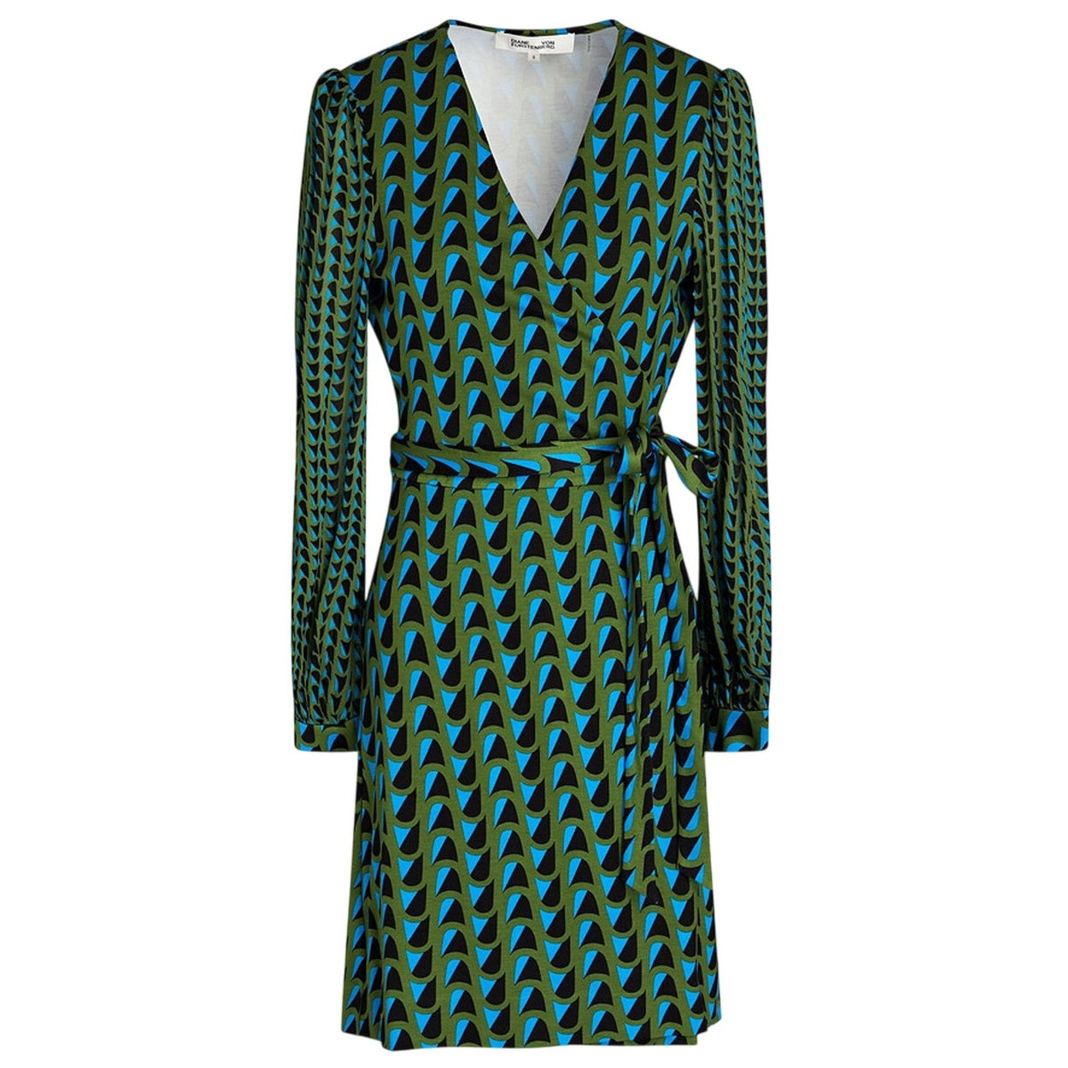 Diane Von Furstenberg Printed Multicolor Gala Wrap Dress Size S