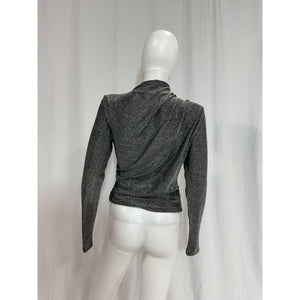 Veronica Beard 'Mylie' Black Mockneck Top Size S