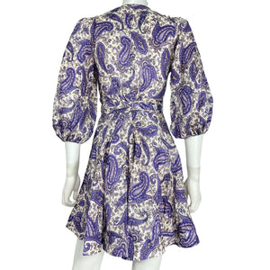 Zimmermann Paisley Multicolor Devi Mini Wrap Dress Size 0