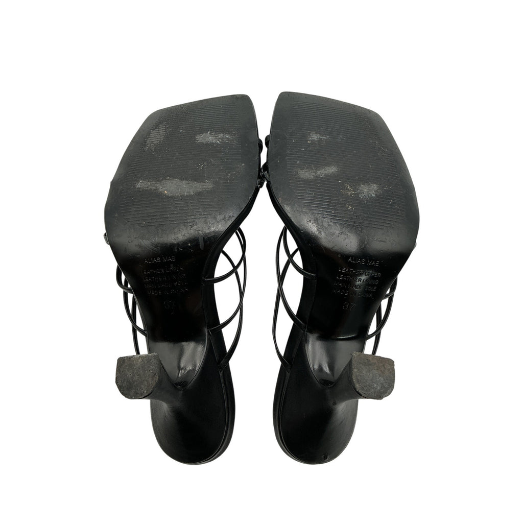Alias Mae 'Monty' Black Leather Mule Size 7