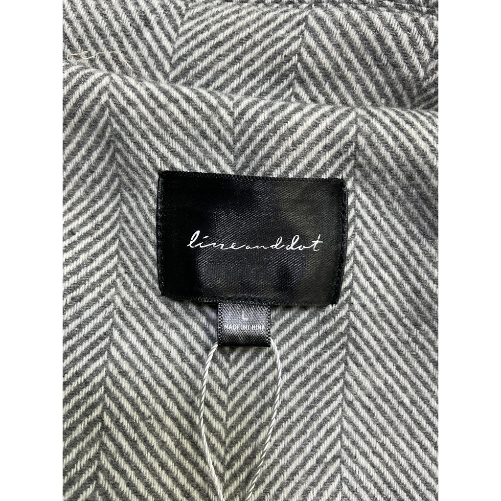 Line & Dot 'Paola' Grey Wool Coat Size L