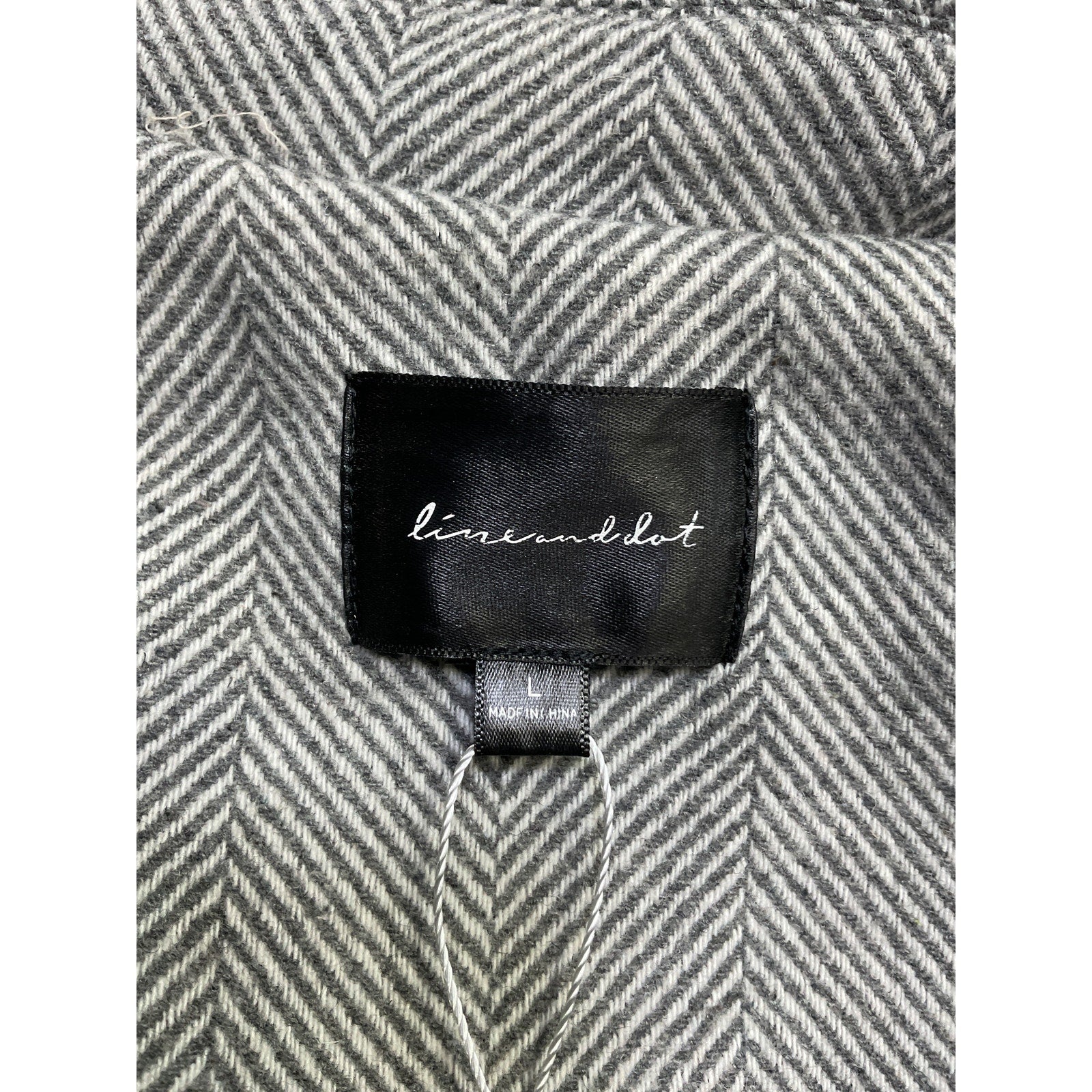 Line & Dot 'Paola' Grey Wool Coat Size L