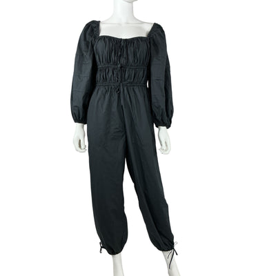 Ulla Johnson Ruched Black Amalie Jumpsuit Size 2