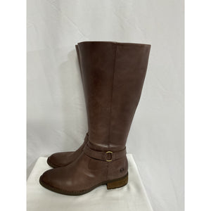 Born 'Saddler' Brown Wide Calf Boot Size 7.5