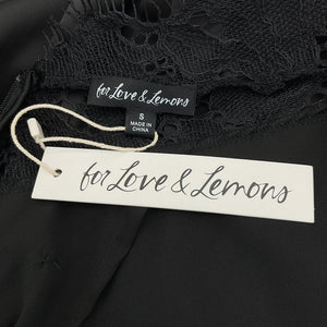 For Love & Lemons Lacy Black Casey Maxi Dress Size S NWT