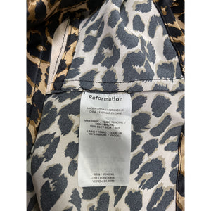 Reformation 'Cherry' Black Silk Top Size 0