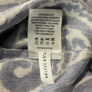Shona Joy Printed Blue Pombeline Skirt Size AUS 8 / US 4