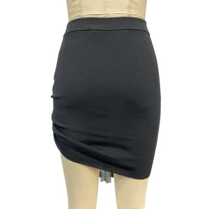 Iro Ribbed Black Avyla Skirt Size S