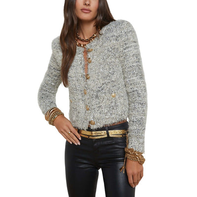 L'Agence Textured Multicolor Una Sweater Size S