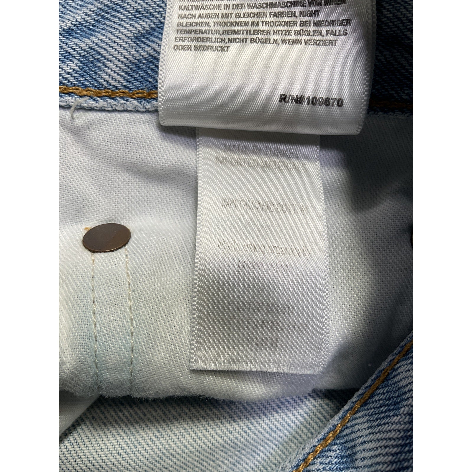Agolde 'Pinch' Blue Cotton Waist High Rise Kick Jean Size 26