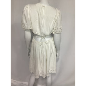 Astr The Label 'Haylen' White Linen Dress Size L