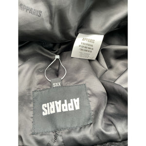 Apparis 'Anouck' Black Polyester Coat Size XXS