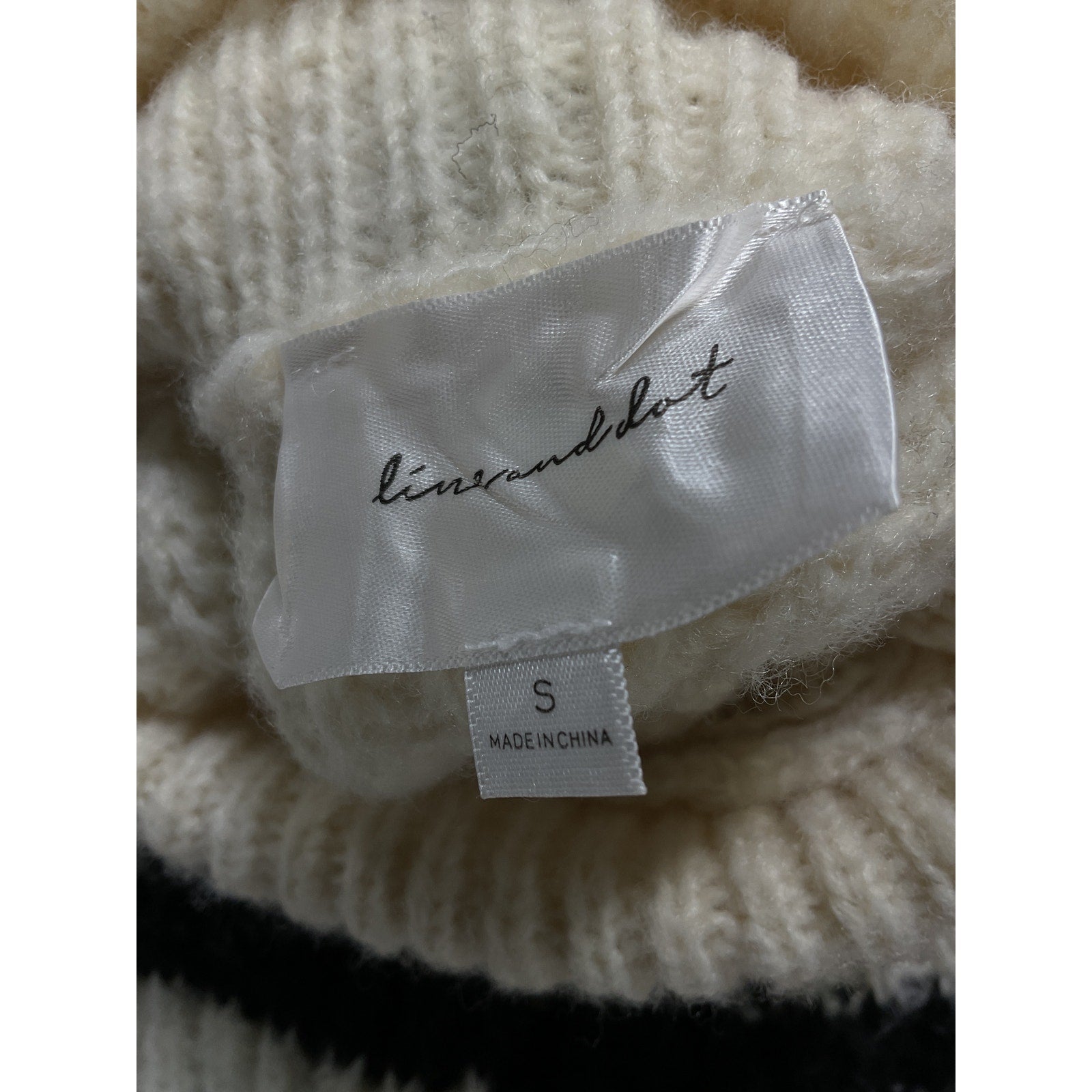 Line & Dot 'Ariel' White Turtleneck Knit Sweater Size S