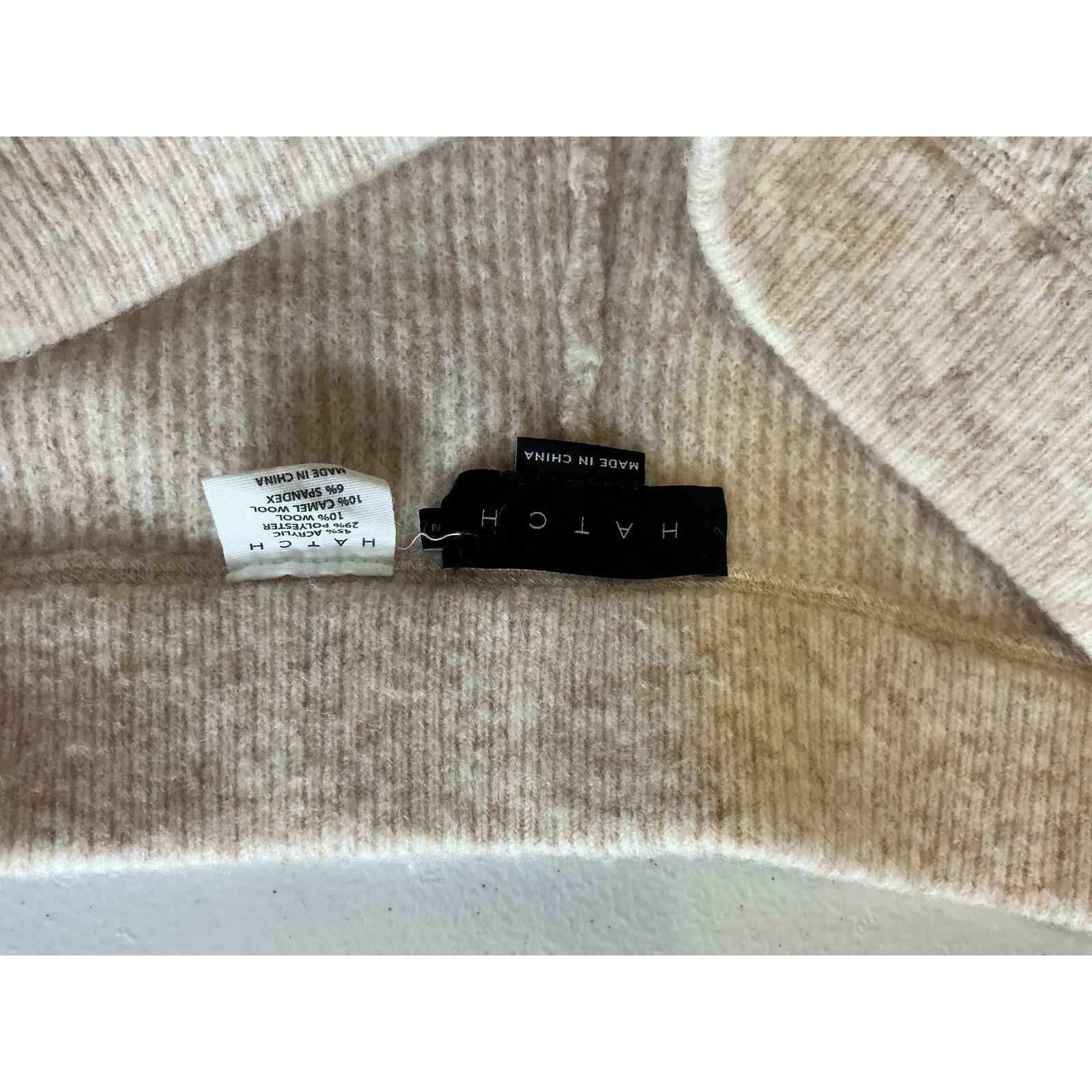Hatch 'The Cozy' Beige Acrylic Waffle Jogger Size 2