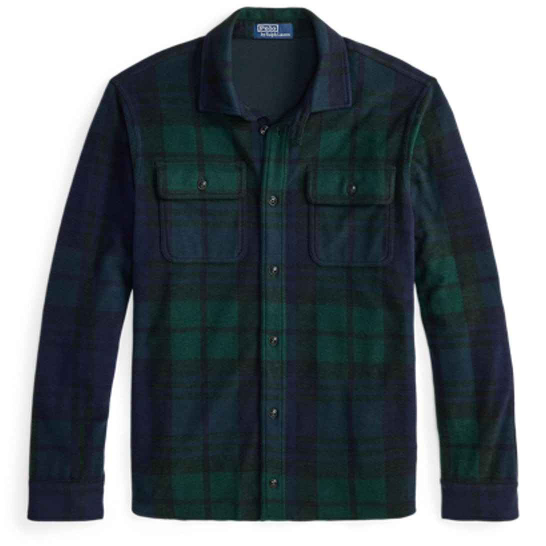 Ralph Lauren Classic Multicolor Plaid Knit Flannel Overshirt Size M