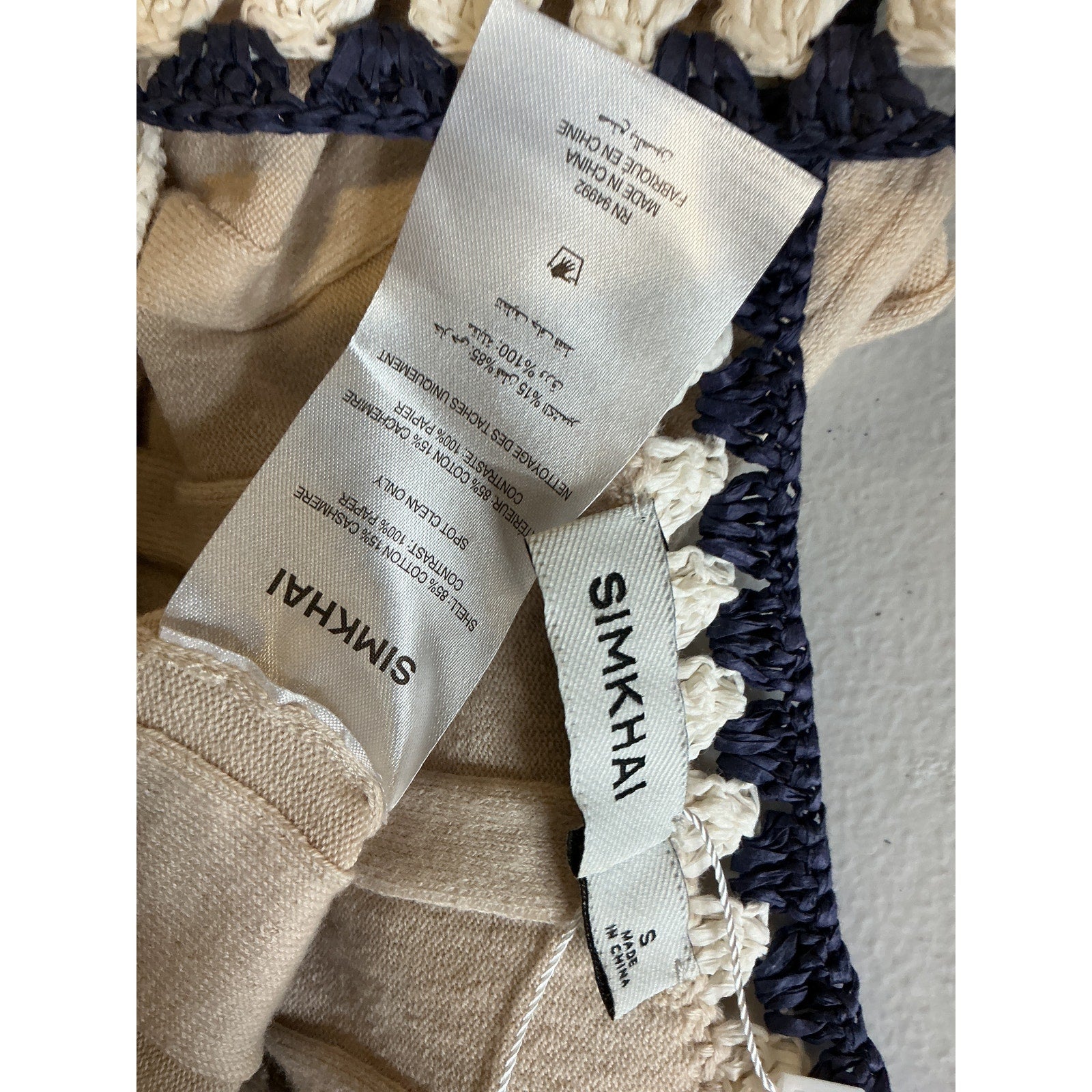Simkhai 'Julianna' Tan Cotton Tank Midi Dress Size S