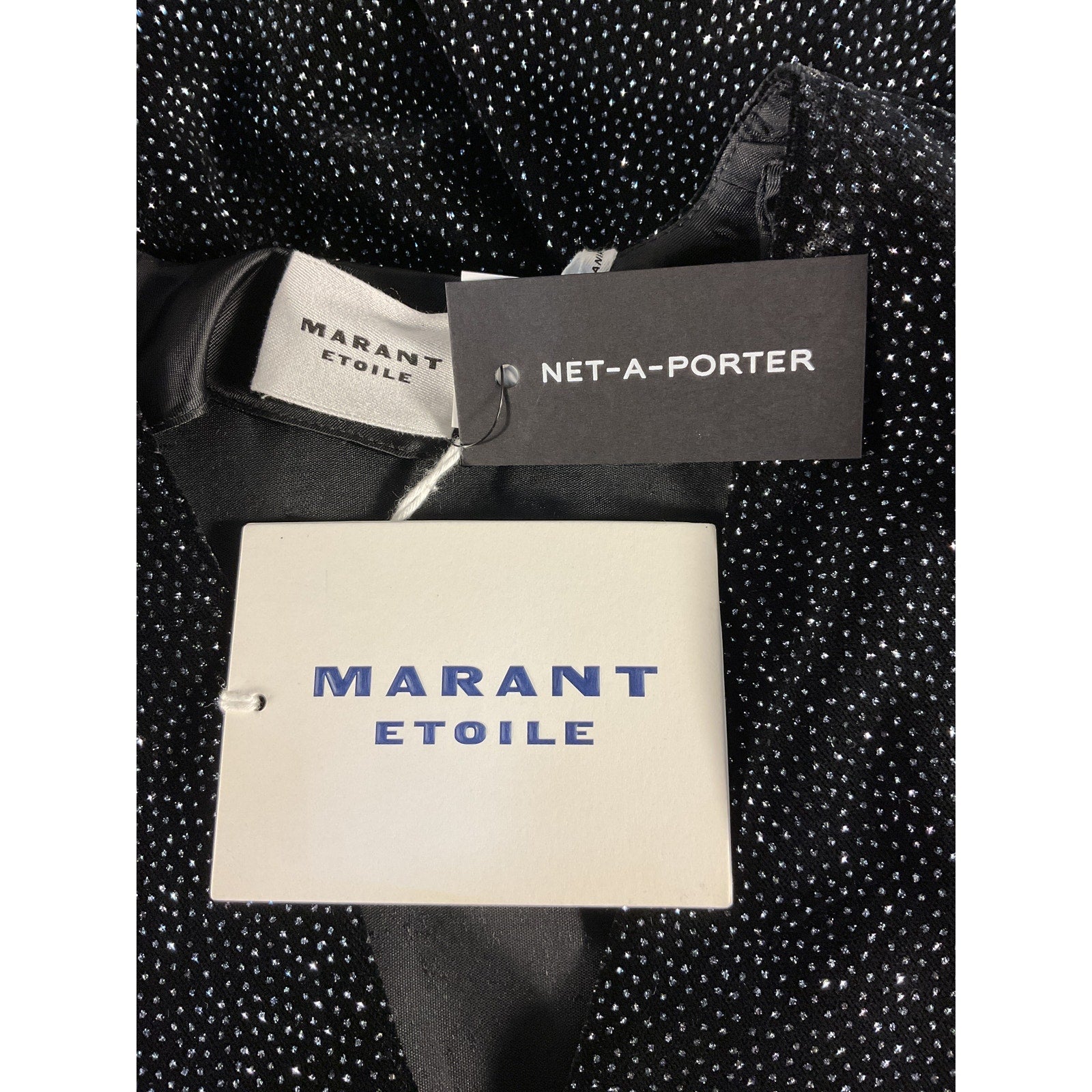 Isabel Marant Etoile 'Alexane' Black Crystal-Embellished Velvet Mini Dress Size 4 - NWT