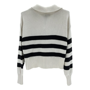 Pistola 'Arlo' White Cotton Polo Sweater Size S